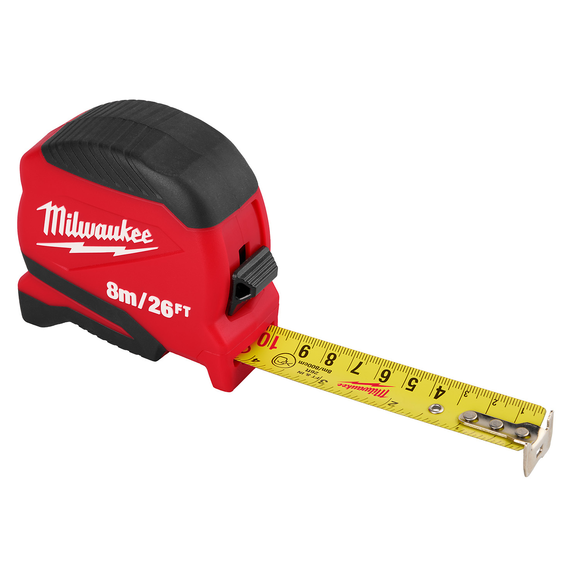 Milwaukee, 8m/26ft. Compact Tape Measure, Length 26 ft, Model# 48-22-1726